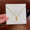 Korean 18K Gold Titanium Steel Women's Clavicle Necklace - Versatile, High-End, Non-Fading Temperament Choker.