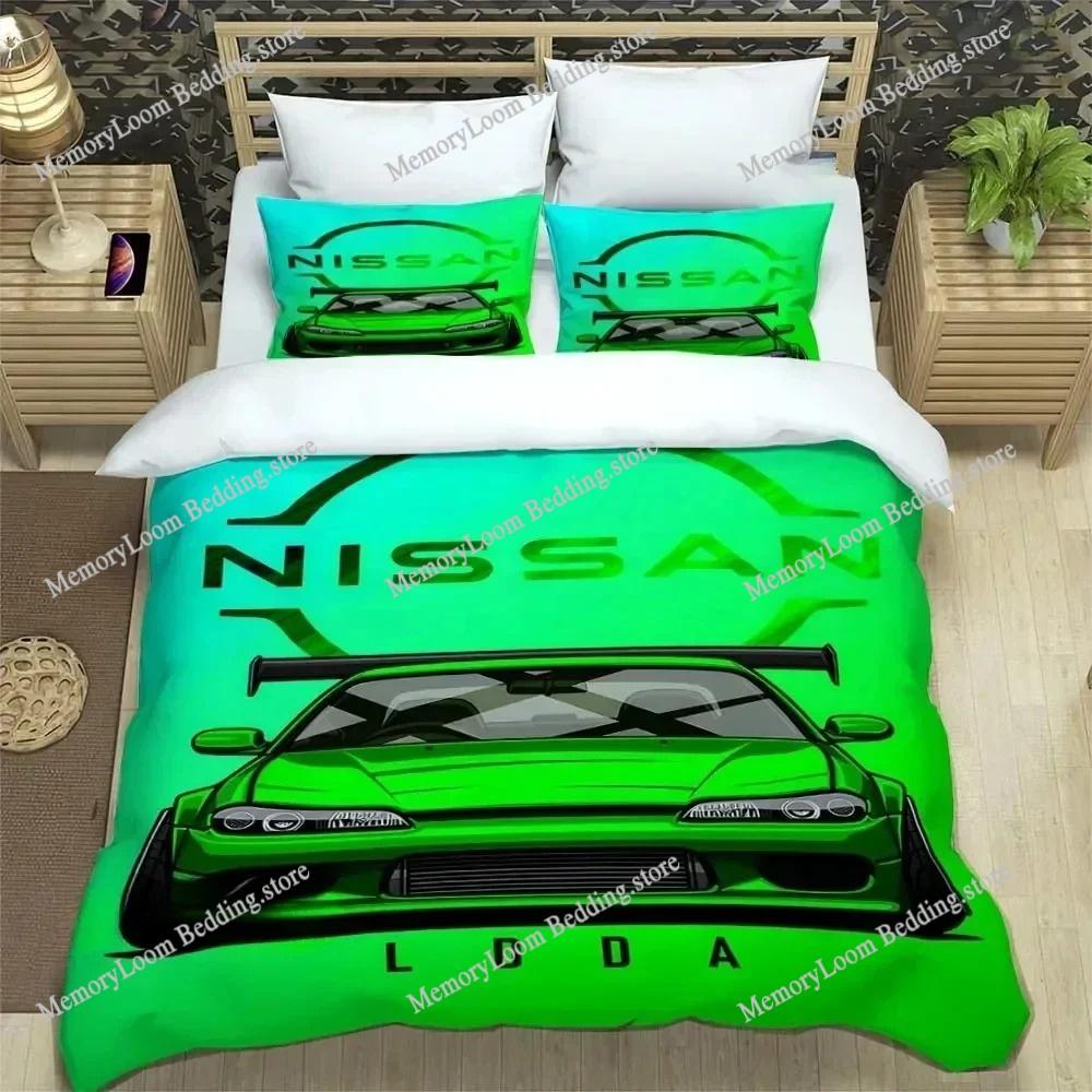 G-GTR Racing R-Retro Bedding Set Printed Duvet Cover Comfortable Breathable Luxury Cotton Quilt Pillowcase Single KingQueen Size