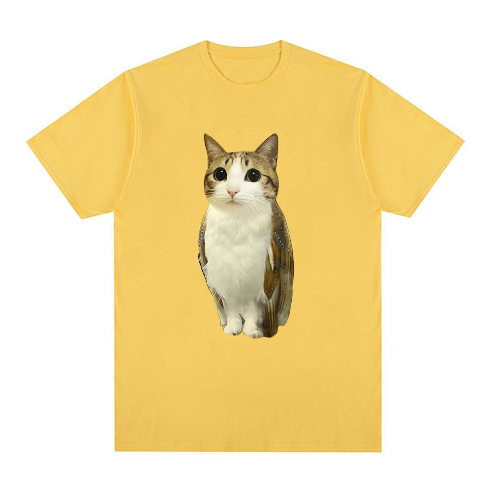 Cat Owl Funny Meowl Meme Brainrot Graphic Tshirts Unisexs Women Clothing Fashion Short Sleeves Tshirt Cotton Oversized T Shirts