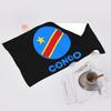 Bandiera del Congo Kinshasa Bandiera dello Zaire Asciugamano Viso Morbido Asciugatura Rapida Piscina Bagno Asciugamani in Cotone Traspiranti