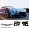 1 Pair Headlight Fog Lamp Frame ABS Fog Lamp Guard Exterior Decoration Fog Light Trim for Infiniti Q50 Sport 2014 2015 2016 2017
