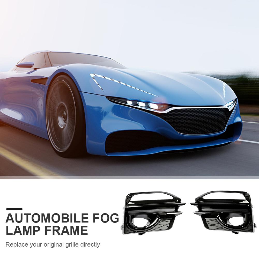 1 Pair Headlight Fog Lamp Frame ABS Fog Lamp Guard Exterior Decoration Fog Light Trim for Infiniti Q50 Sport 2014 2015 2016 2017