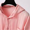 Long Sleeve Lightweight Loose Women Shirt Hooded Sun Protection Versatile Blouse Spring Autumn Retro Casual Solid Shirt