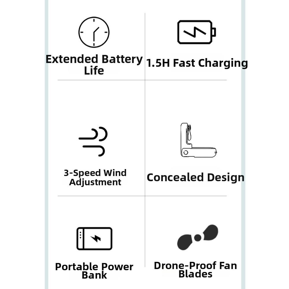 3 Speed Portable Mini Handheld Fan Adjustable Strong Wind Electric Fan  Travel