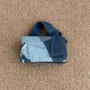 IELGY Niche Versatile Denim Spliced Oblique Span Bag, Commuter Portable Small Square Bag, Korean Casual Shoulder Bag
