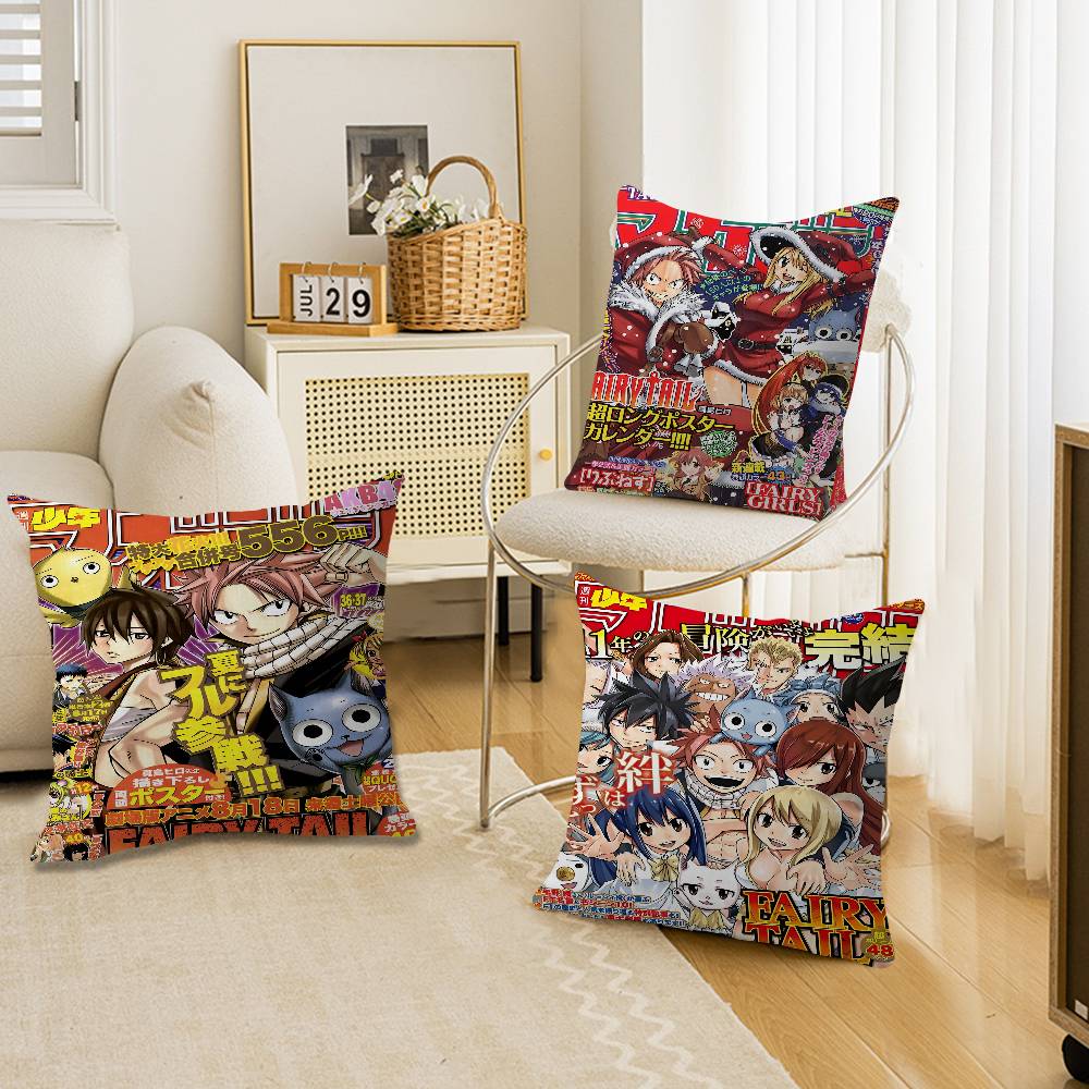 Anime Fairy Tail Pillowcase Toon Gift Cushion Cover Bedroom Home Sofa Chair Seat Decor Pillow Case
