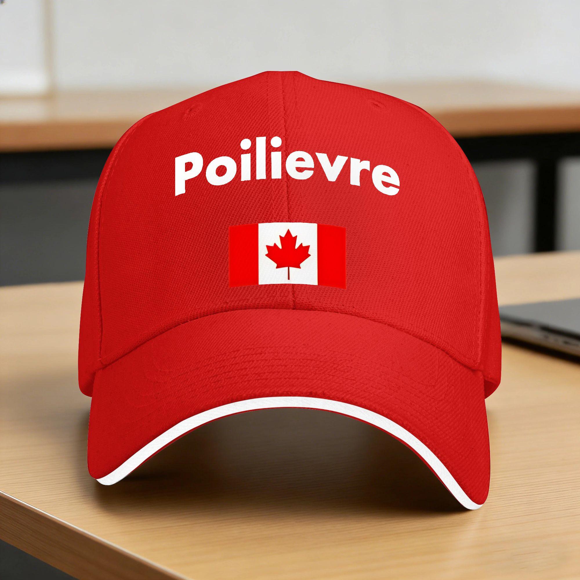 Pierre Poilievre Canada Canadian Flag Baseball Cap Casual Trucker Hat Summer UnisexTeens Running Hippie Snapback Cap One Size