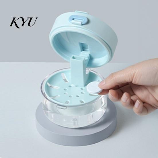 Denture Storage Holder Retainer Case with Mirror, Removal Tool, Cleaning Brush, Leak-Proof Aligner Box Bath Holder, Dental Container for Orthodontic