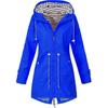 Women Solid Rain Jacket Outdoor Plus Waterproof Hooded Raincoat Windproof
