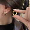 Irregular Pleated Lava Earrings for Women Retro French Earrings Design Simple Temperament Senior Fashion Luxury Jewelry Gift