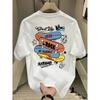 Kids Crewneck Short Sleeve Tee, Creative Skateboard Print Summer Casual Top
