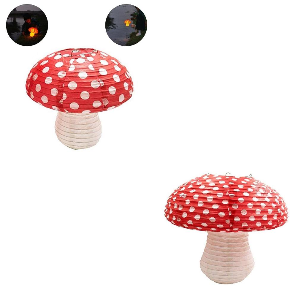 Large/Small Mushroom Shaped Lanterns Red Color Lanterns