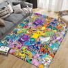 Pokémon Home Sofa Decoration for Living Room & Bedroom, Non‑Slip Play Flannel Floor Mat for Game Room
