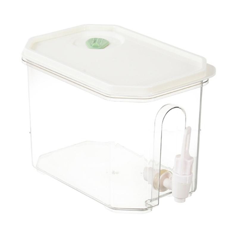 Portable Refrigerator Plastic Drink Dispenser With Tap Leak Proof Iced Beverage Container for Cocktails Juice Storage