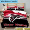 3pcs Custom Name Atlanta Logo Bedding Set Includes 1 Duvet Cover & 2 Pillowcases for All Seasons Dormitory Home Decor Christmas gifts
