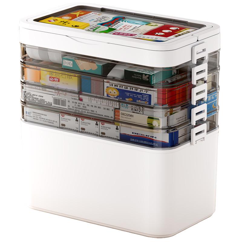 Large Capacity Transparent Medicine Storage Box - Multi-Layer Family First Aid Organizer