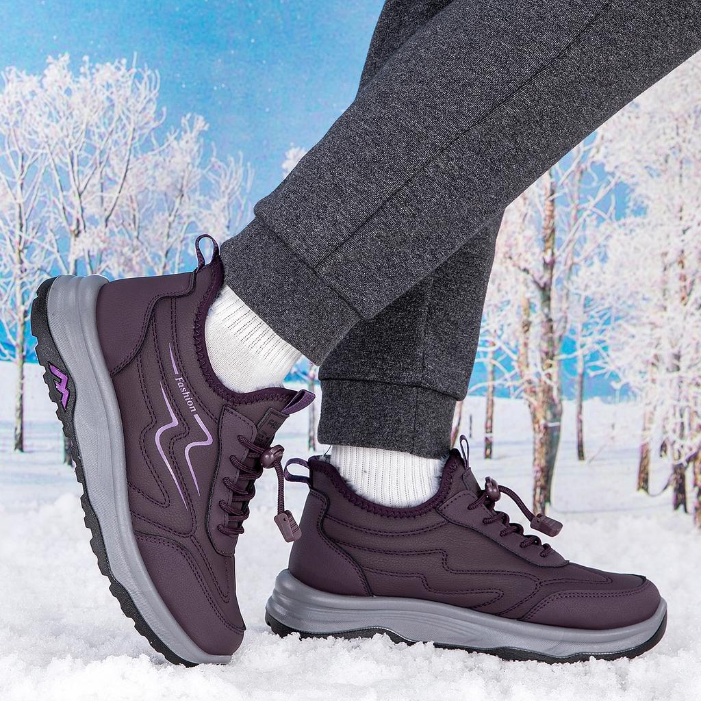 Men Large Size Warm Lined Boots High Top Shoes Winter Walking and Commuting Casual Outdoor Travel Daily Boots Style Sizes 36-44