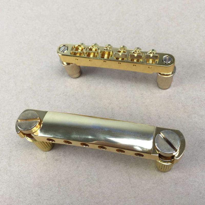 Tune O Matic Bridge, Rollers Saddle Tune O-Matic Guitar Bridge with Tailpiece & Studs for LP Guitar Replacements Kits