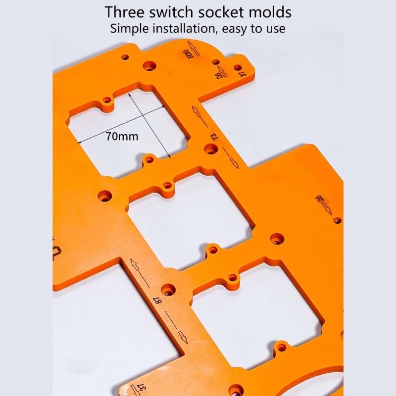 Accuracy Woodworking Template with Adjustable Designs for Accurate Hole Cutting In Furniture and Craft Projects