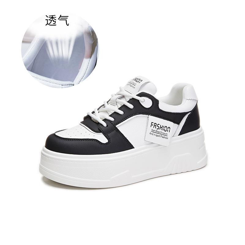 

Leather little white shoes women s 2025 spring new platform sports board shoes women s casual flat shoes fashion versatile women s shoes 35