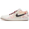 Air Jordan 1 Aşınmaya Dayanıklı Aşınmaya Dayanıklı Düşük Bilekli Vintage Basketbol Ayakkabıları Erkek Bej Kırmızı 553558-169(Takım82-)