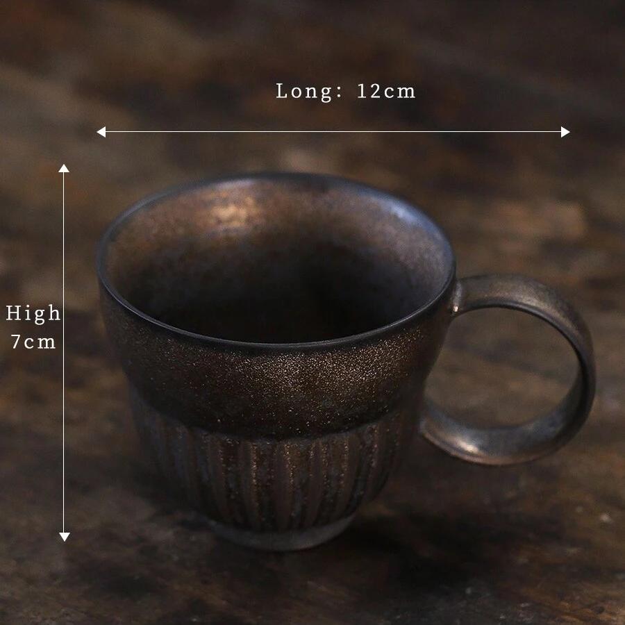 Creative Vintage Ceramic Cup, Personality 200-280ml , For Afternoon Tea, Milk Tea, Mug, Minimalist Style, Coffee Cup,  Water Cup