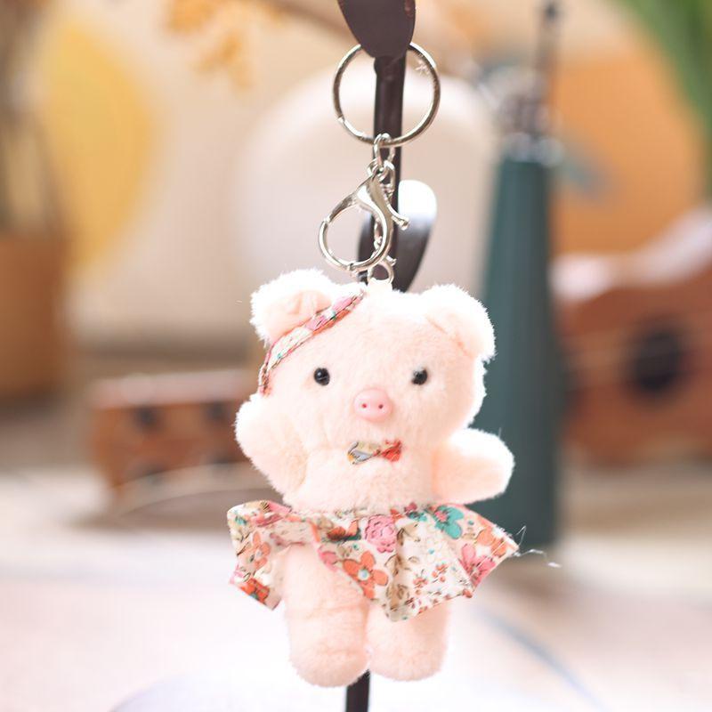 Plush Pig Keychain With Floral Dress For Kids And Adults