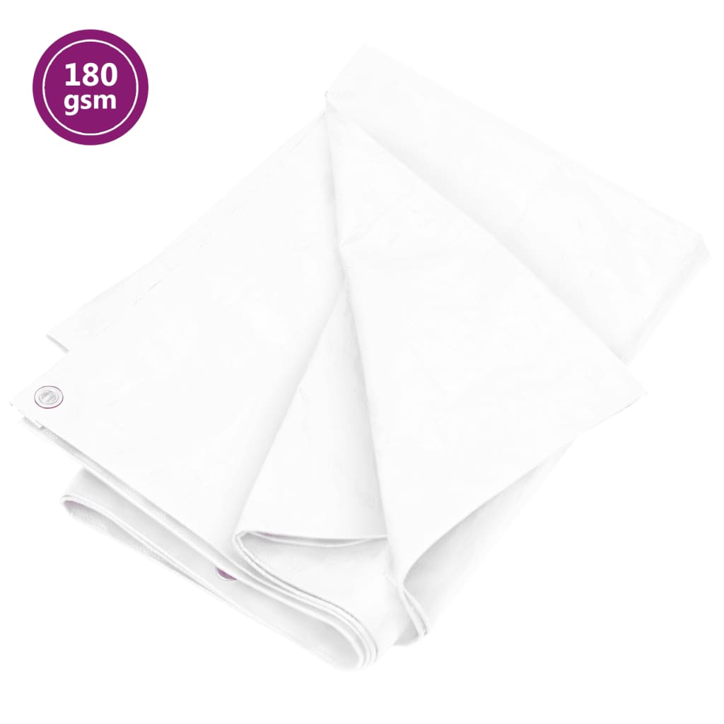 Vidaxl Plandeka, 180 G/M², 8X10 M, Biała, Hdpe