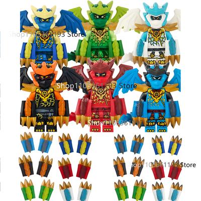 NOUVEAU Dragons Mini Dessin Animé Jouet Accessoires Ninja Figurines Blocs de Construction Cadeau d'Anniversaire Figurines Briques