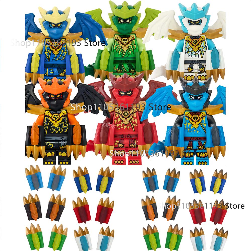 NEW Dragons Mini Anime Cartoon Toy Ninja Accessories Figures Building Blocks Birthday Gift Figurines Bricks