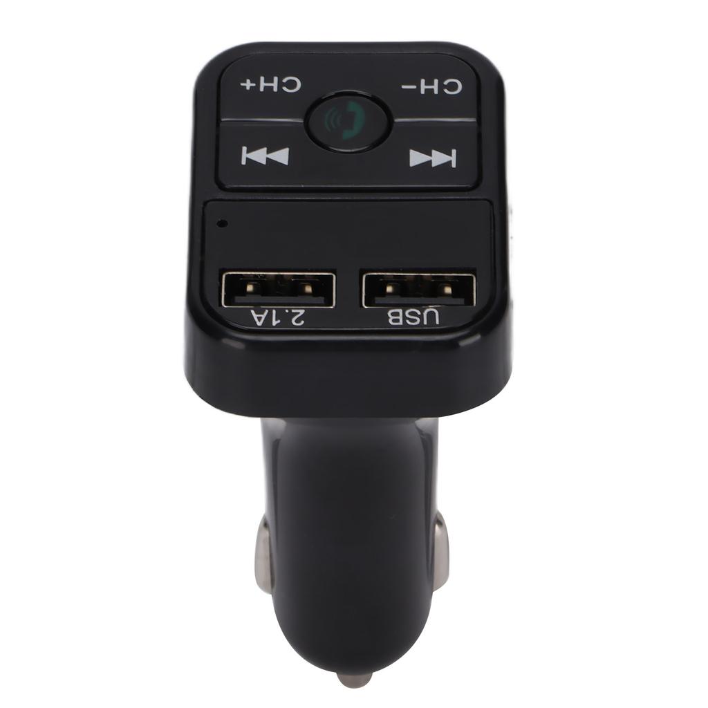 Car Bluetooth 5.0 FM Transmitter Wireless FM Radio Adapter MP3 Player with Dual USB Fast Charger for IOS