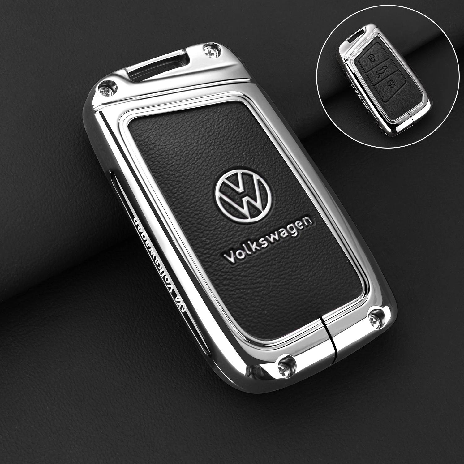 

VW GTI GOLF 2026 Hot For VW VOLKSWAGEN Alloy Leather Car Smart Remote Key Case Fob Cover Protector Shell For Volkswagen VW Magot