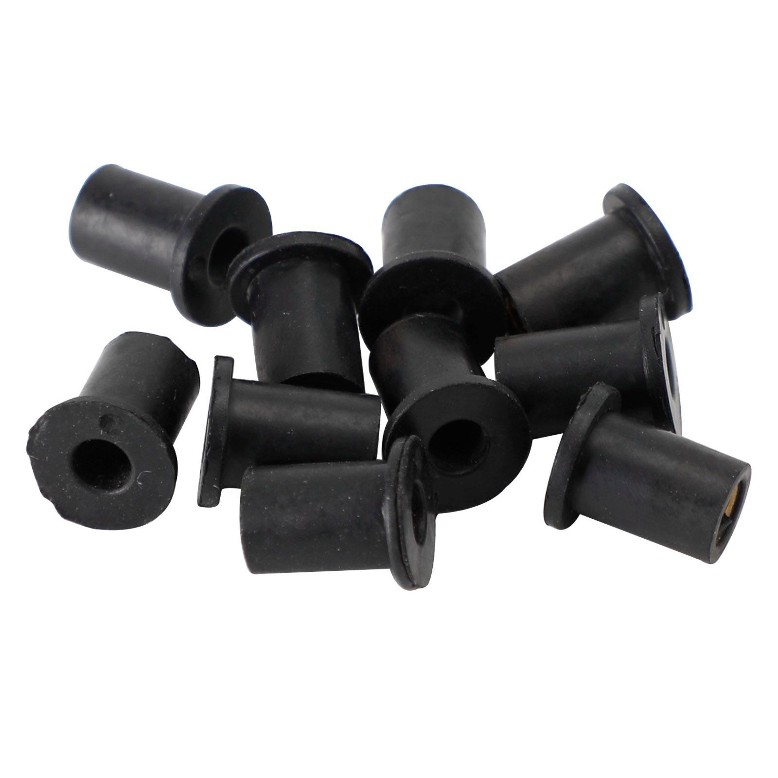 

10 Quantity M4 Rubber Well Nut Windscreen & Fairing 8mm 5/16 Wellnuts