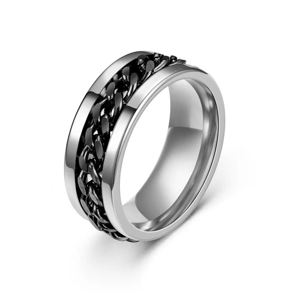 Trendy Titanium Steel Evil Eye Ring Hip Hop Stylish Finger Jewelry