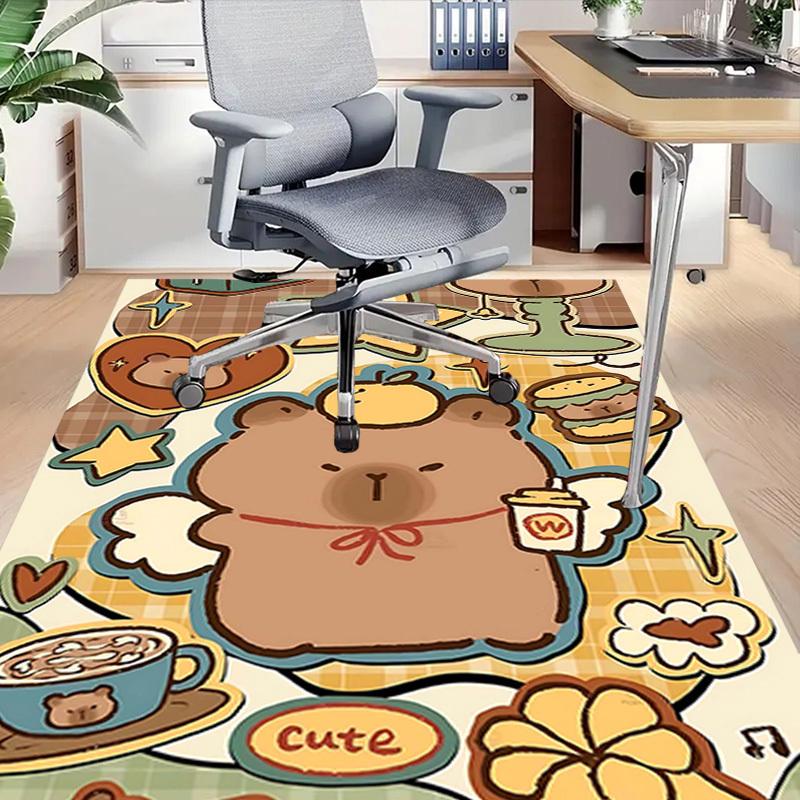 1PC Capybara Cute Extra Large Non-Slip Floor carpet, Office, family, bedroom, Studio - Large Area Rug Indoor Rugs, Vibrant Colors-A310