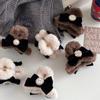 Sweet Bowknot Plush Hair Claw Clip New Classic Small Hair Clips Barrettes Hairgrips Headdress For Female Winter Hair Accessories