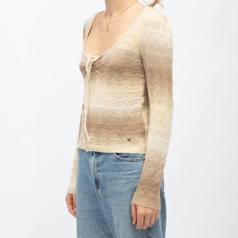 Pull maille ajourée melodie col carré dégradé Femme LA PETITE ETOILE