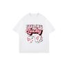 Feeling Lucky Oversized T Shirt Black Pink Dice Heart Print Casual Summer Top For Women Party Outfit