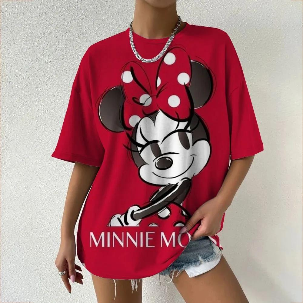 Daily Cartoon Print Women's Short-sleeved Versatile Comfortable Top T-shirt Fashion T-Shirts Women’s