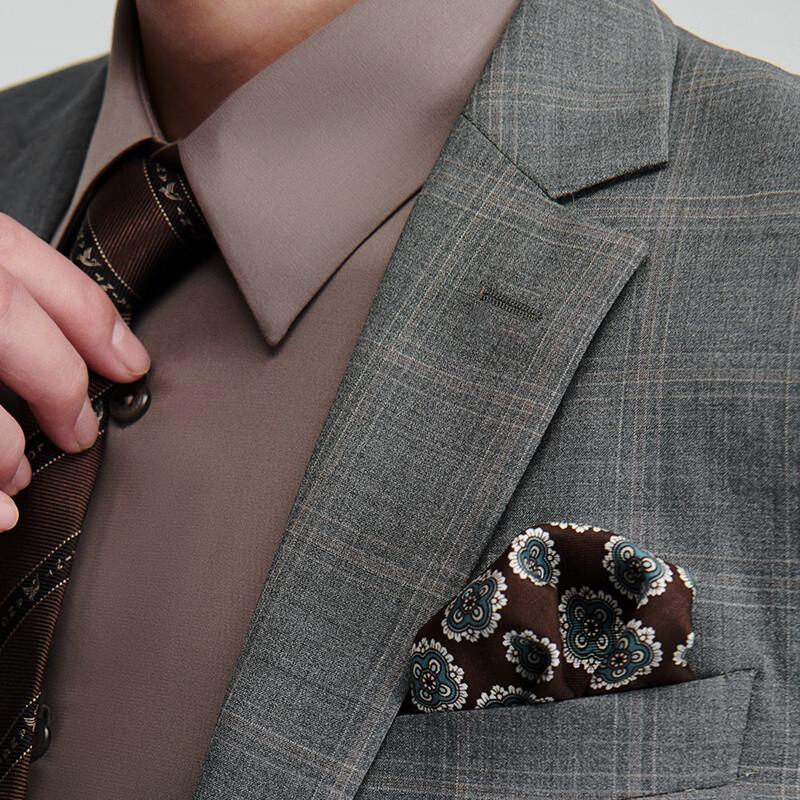 Men's Plaid Wool Business Suit Jacket
