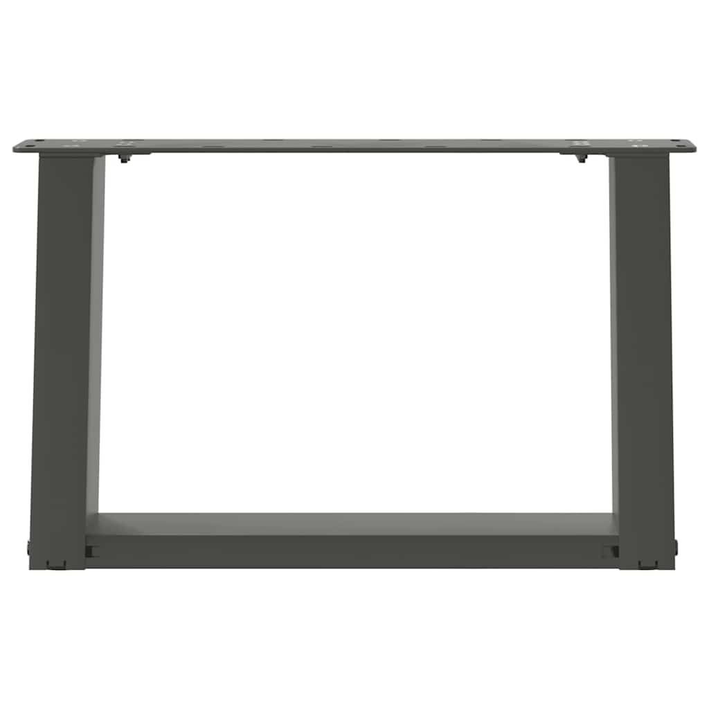 Vidaxl Coffee Table Legs, 2 Pcs, Anthracite, 40X(30-31) Cm, Steel