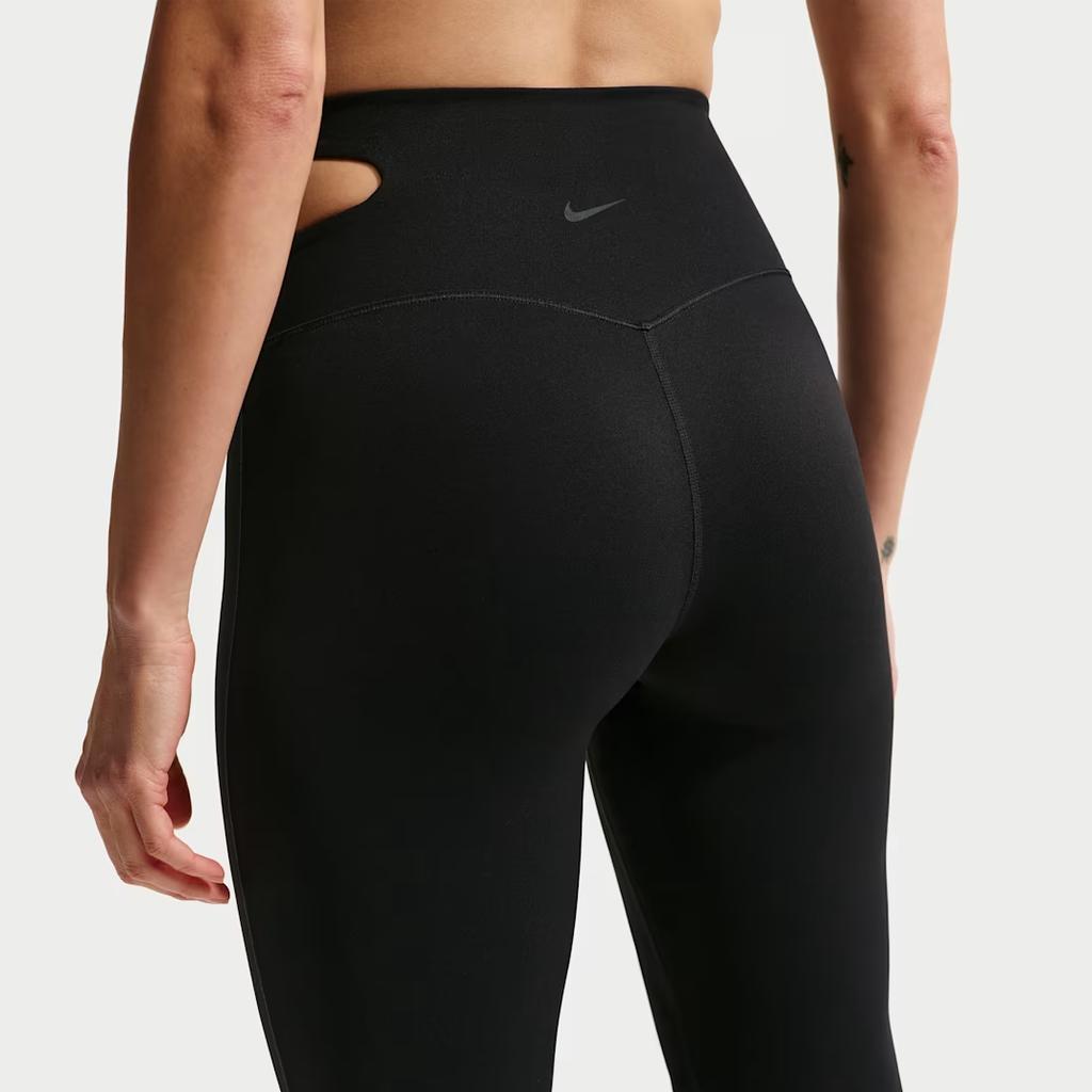 Nike Zenvy Dri-FIT Swoosh High-Waist Bootcut Unifarben Weiche Yogahose Damen Hose IB9116-010