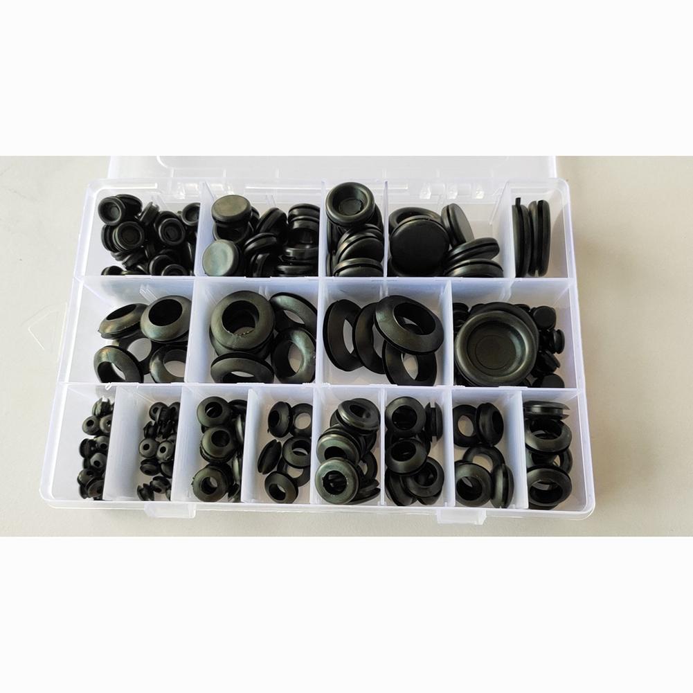 250pcs Natural Rubber Cable Gland Seals Set Assorted Sizes for Connector Protection Cable Entry and Electrical Maintenance