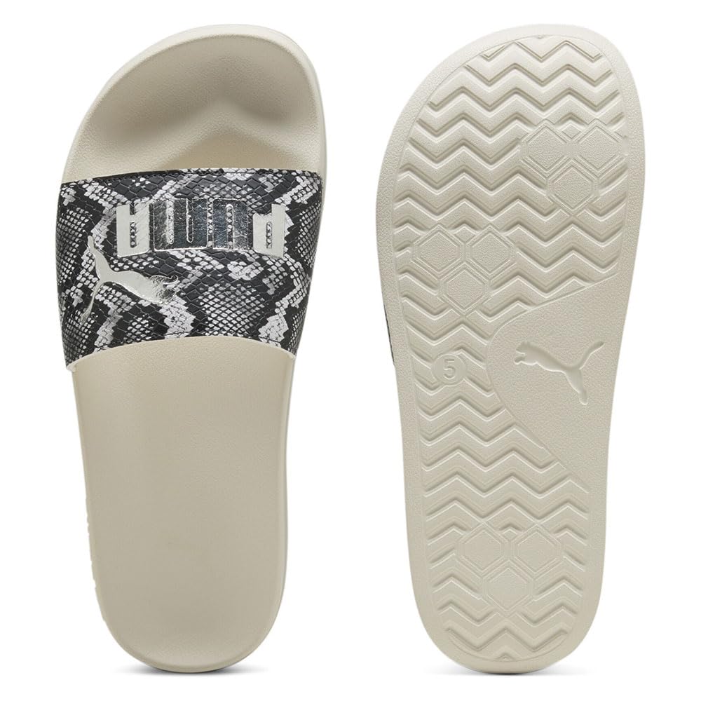 PUMA Reed Cat Snake Chic 2025 Alpine Size cm 2.0 Sandals, 400680, Women's, Spring/Summer Color Snow/Gold (02), 24.0