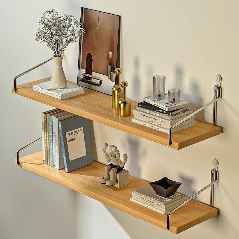 Punch-Free Wrought Iron Wall Shelf - Living Room & Bedroom Decor