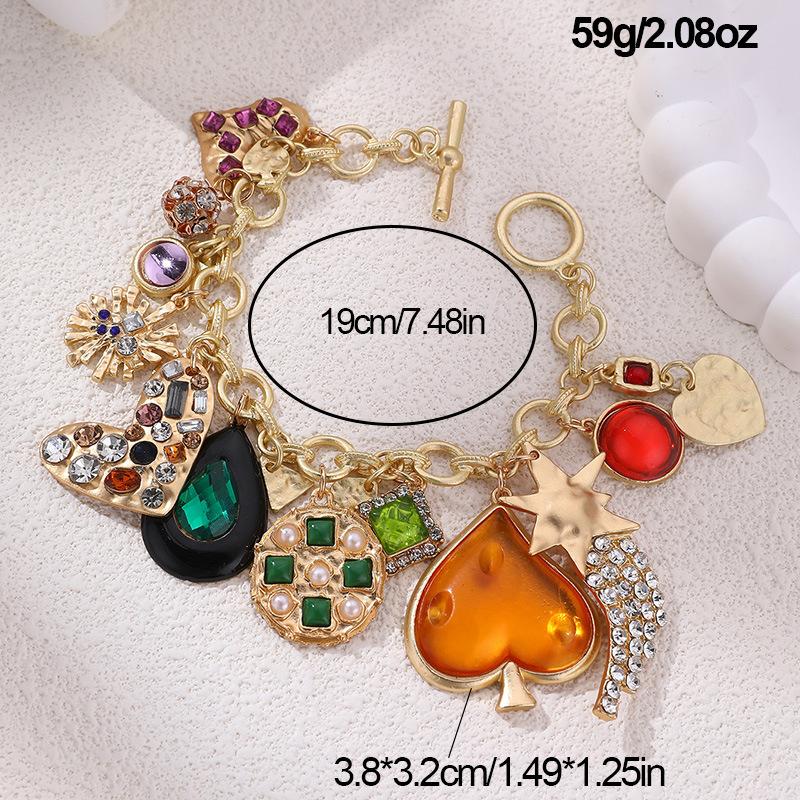 2024 New Arrival Fashion Cheap  Design Alloy Women's Bracelet Peach Heart Metal Hand Jewelry Heart Bracelets Bangles