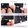 Tool-Free Removable Zipper Pull Tab with Metal Pendant for Luggage, Bags, Jackets, and Shoes