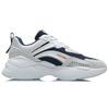 Li Ning Zhu Long Shock Absorbing Non-Slip Wear-Resistant Low-Top Sports Casual Shoes Unisex Sneakers White Blue AGCR053-5