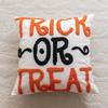 Halloween Embroidery Throw Pillowcase Orange Pumpkin Cotton Decoration Pillow Cushion Cover Sofa Car Halloween Party Supplies
