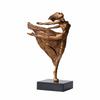 Weibliche Tänzerin Skulptur Moderne Tanzfigur mit Rechteckigem Sockel Flach